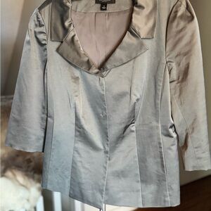 Ann Taylor Gray/Silver Women's Blazer